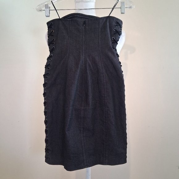Cinq a Sept Gaia Dark Denim Strapless Mini Dress Size 2 - Picture 4 of 9
